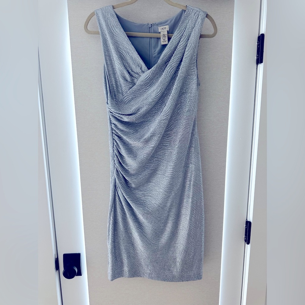Elegant Silver Sleeveless Dress